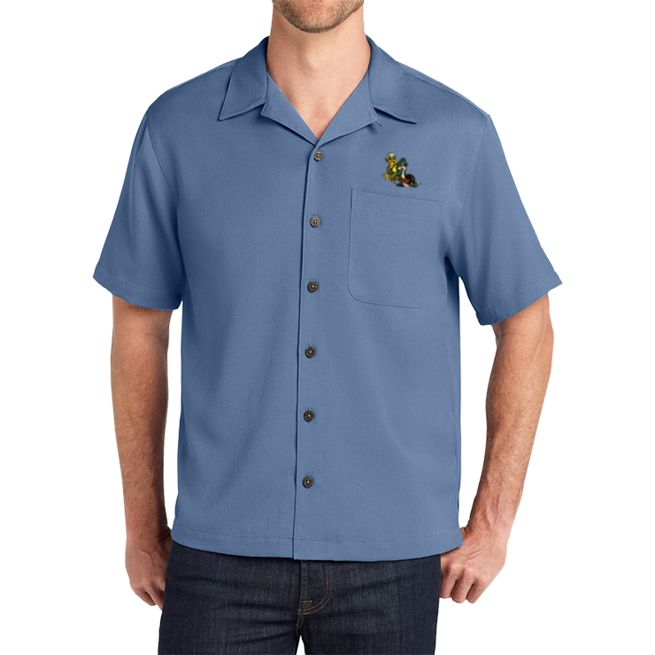Port Authority Freddy & Sammy Easy Care Blue Camp Shirt – UDT-SEAL