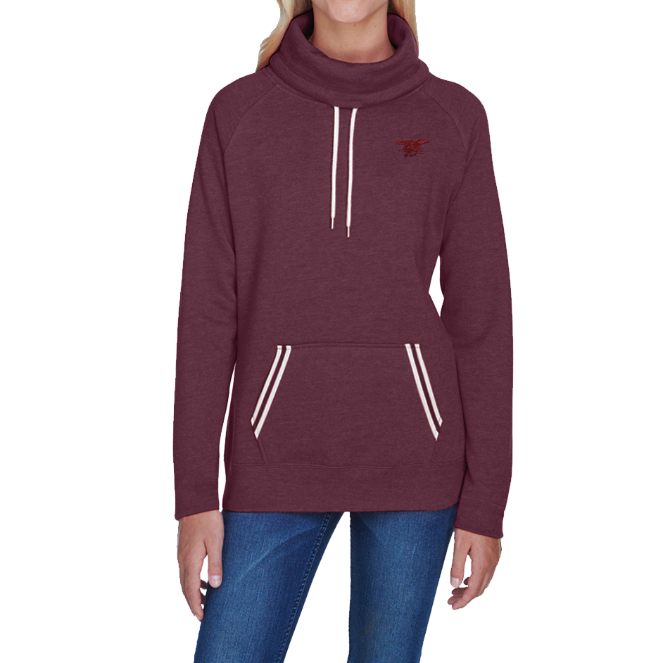 Ladies cowl neck sweatshirt outlet