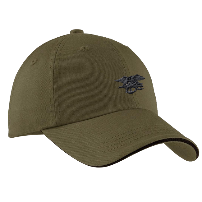 Olive Green Sandwich Hat with Black Trident – UDT-SEAL Store