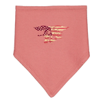 Mauve Tones Trident on Mauve/Natural Bandana Bib