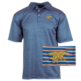 Burnside Trident Blue/Gold Golf Polo Shirt