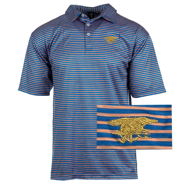 Burnside Trident Blue/Gold Golf Polo Shirt – UDT-SEAL Store