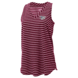 Women's Trident Maroon Striped Margo Tank