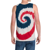 Unisex Trident Red/White/Blue Tie-Dye Tank Top