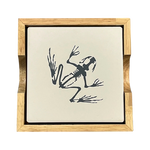 Bone Frog Square Stone Coaster Set