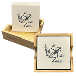 Bone Frog Square Stone Coaster Set