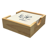 Bone Frog Square Stone Coaster Set