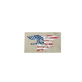 Ladies Red/White/Blue Trident Flag Khaki Garment Dyed Fleece Crew