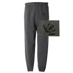 Men's Black Heather Bone Frog Sweatpants