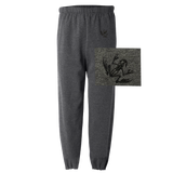 Men's Black Heather Bone Frog Sweatpants