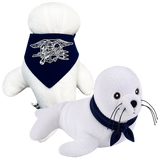 Beanie Seal 8" with Navy Trident Bandana
