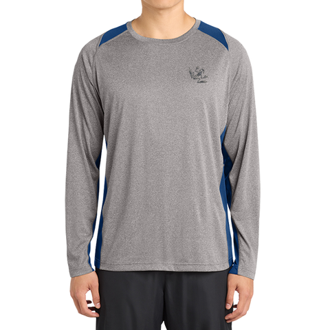 Bone Frog Vintage Heather/Royal Long Sleeve Colorblock Contender Tee