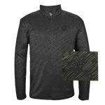 Bone Frog Line Embossed Quarter Zip Long Sleeve Pullover