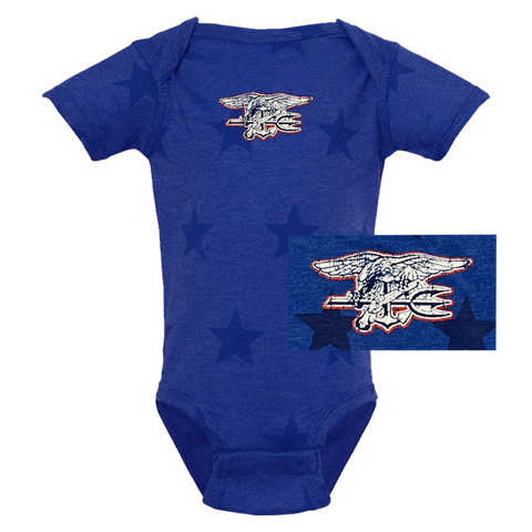 Trident Infant Royal Star Print Bodysuit