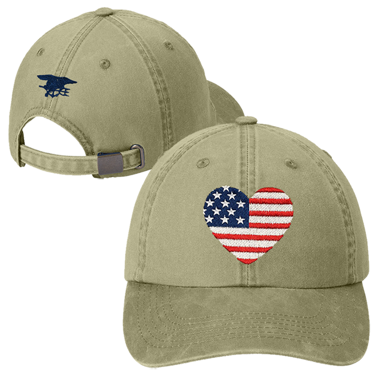 Heart Flag Garment Washed Trident Cap – UDT-SEAL Store