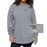 Ladies Trident Flag Granite Heather Weekend Crewneck Sweatshirt