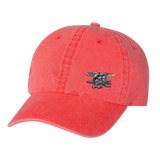 Coral Trident Pigment Dyed Twill Cap