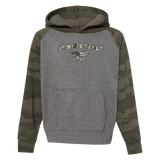 Youth US NAVY SEALS with Trident Flag Hooded Raglan Sweatshirt