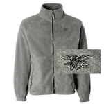 Trident Grey Full-Zip Fleece Jacket with American Flag