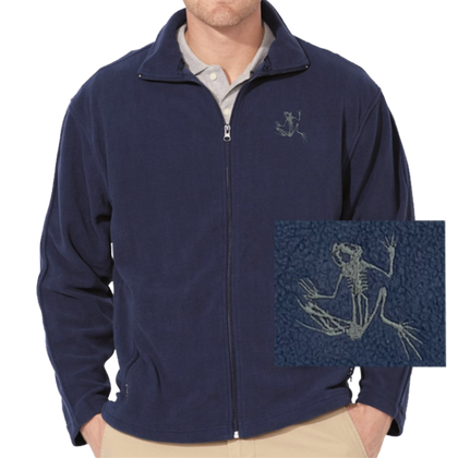 Bone Frog Navy Microfleece Full-Zip Jacket