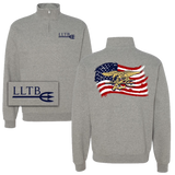 Trident Flag Quarter Zip Cadet Collar Sweatshirt