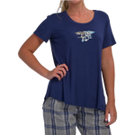 Boxercraft Trident American Flag Bamboo Scoop Neck T-shirt