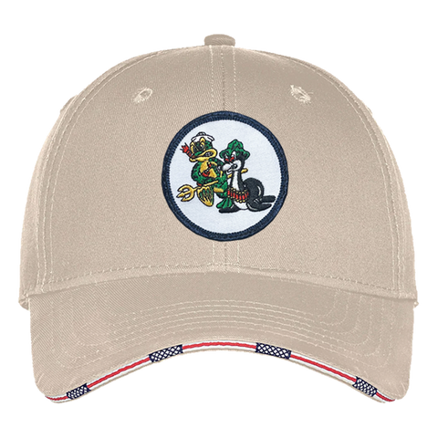 Tan Americana Cap with Freddy & Sammy Patch