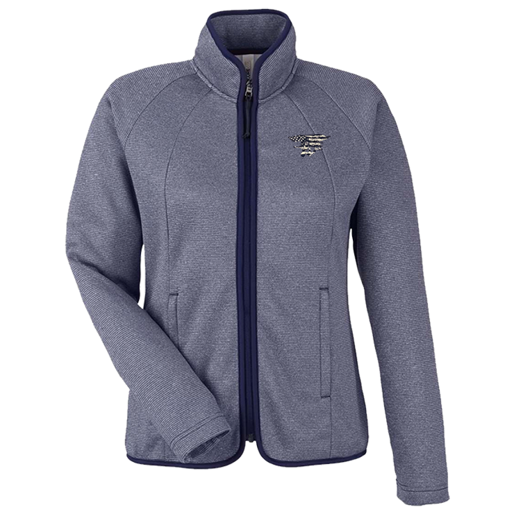 Women's Trident Flag Heathered Stripe Full-Zip Jacket – UDT-SEAL Store