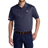 Eddie Bauer Navy Polo Shirt with Trident and American Flag