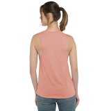 Ladies Desert Pink Muscle Tank with TEAMS and Trident Flag