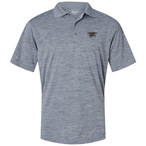 Trident Dakota Striated Steel Grey Heather Polo