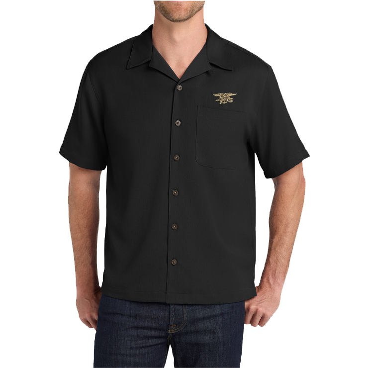 Port Authority Trident Easy Care Black Camp Shirt – UDT-SEAL Store