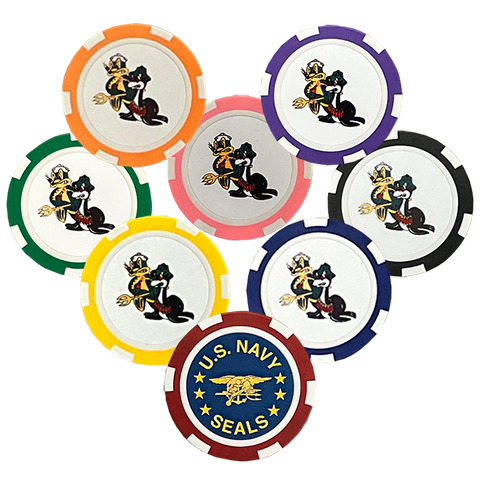 Casino Poker Chip US NAVY SEALS Trident