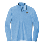 Trident Pond Blue Heather Tri-Blend Wicking Quarter Zip Pullover