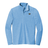 Trident Pond Blue Heather Tri-Blend Wicking Quarter Zip Pullover