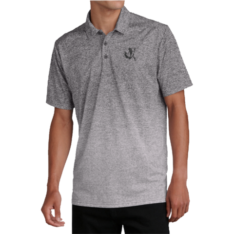 Bone Frog White/Graphite Ombre Heather Performance Polo