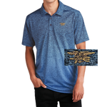 Trident Carolina Blue/Navy Ombre Heather Performance Polo