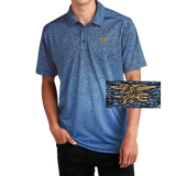 Trident Carolina Blue/Navy Ombre Heather Performance Polo