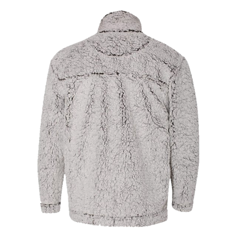 Frosty Grey Sherpa Quarter Zip Pullover with Trident Flag UDT