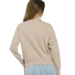 Ladies Café 3D Trident Quarter-Zip Mockneck Fleece