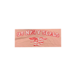 Ladies Peachy Pink US NAVY SEALS with Trident Flag Strappy Tank