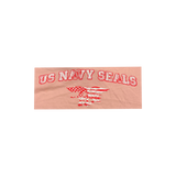 Ladies Peachy Pink US NAVY SEALS with Trident Flag Strappy Tank