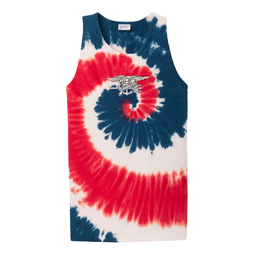 Unisex Trident Red/White/Blue Tie-Dye Tank Top – UDT-SEAL Store