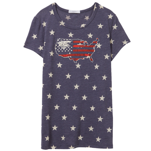 Ladies Stars Tee with Trident USA