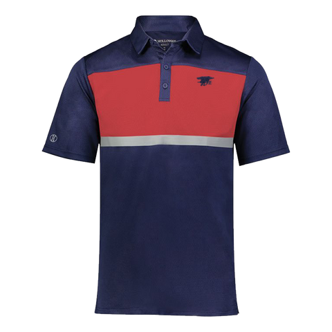Trident Prism Bold Navy and Red Polo