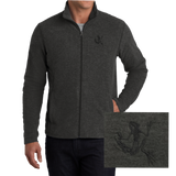 Men's Bone Frog Black Heather Microfleece Full Zip Jacket