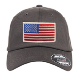 USA Flag FlexFit Hat with Subdued Trident