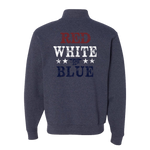 Red White Blue Trident Quarter Zip Sweatshirt