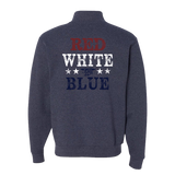 Red White Blue Trident Quarter Zip Sweatshirt