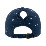 Ladies Trident Garment Washed Stars Print Cap